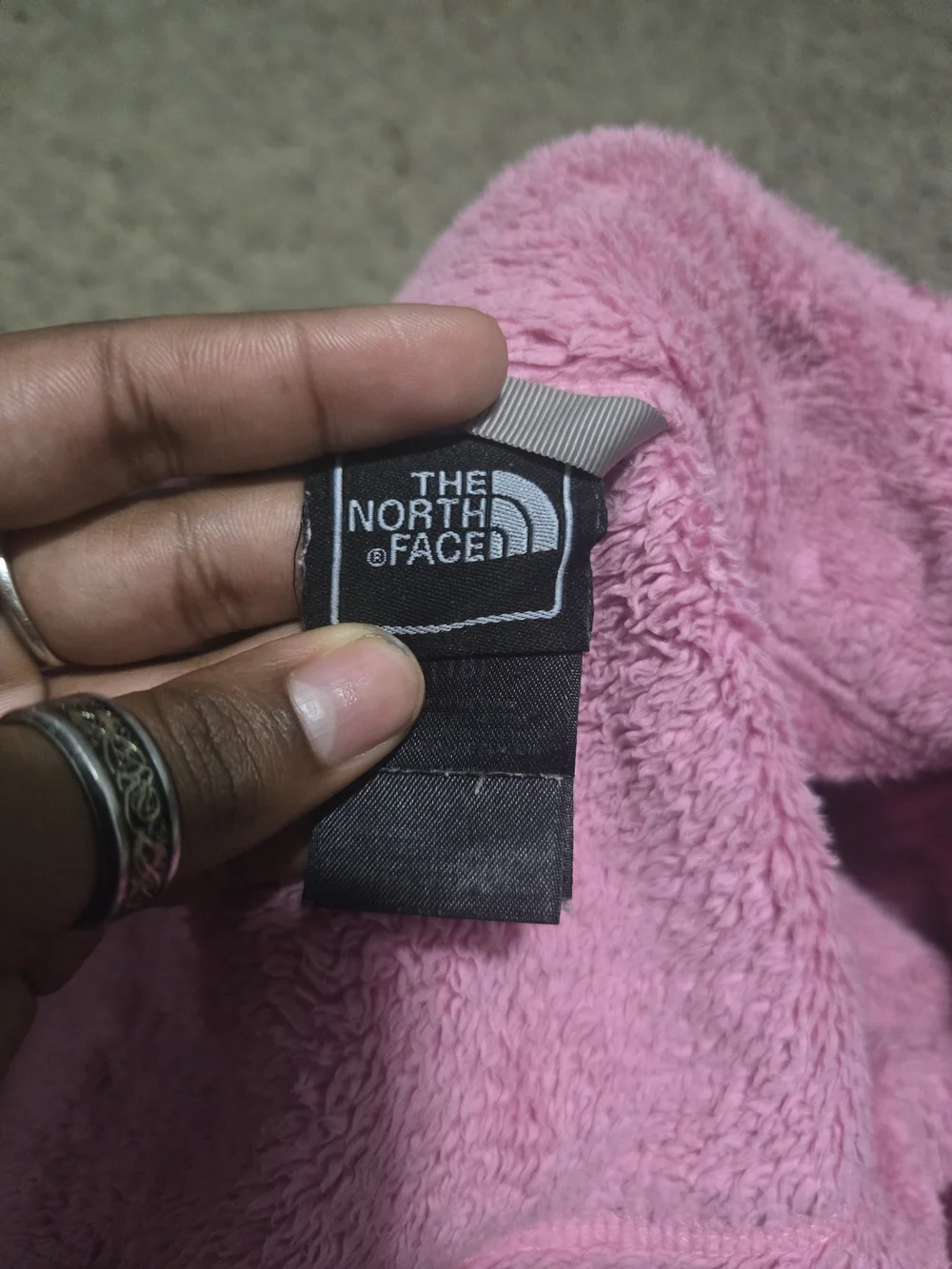The North Face Girls' Pink Fleece Jacket with Gray Accents